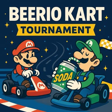 Beerio Kart tournament poster